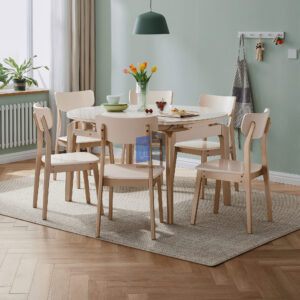 Agdea Extendable 6 Chairs with  Dining Table