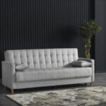 Brant Fabric Classic Sofa Cum Bed in Light Grey