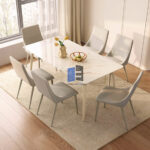 Duron Dining Table with 6 Edria Chairs Set
