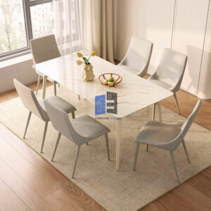 Duron Dining Table with 6 Edria Chairs Set