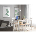GEORGIA 4 SEATER DINING SET WHITE