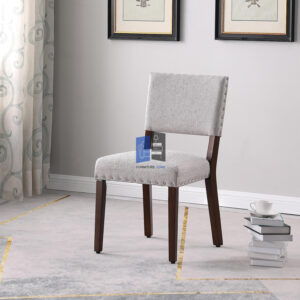 Gray Woven Open Back Dining Chair
