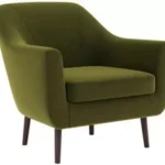 Green Solid Wood Living Room Chair