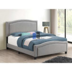 Hamden Upholstered Panel Beige Bed