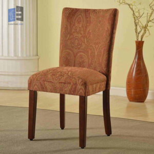 HomePop Parsons Red/Gold Damask Dining Chair(only 1)