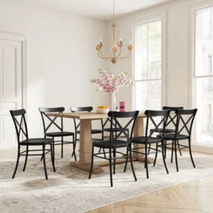 Hudson Dining Table with Steel Chairs