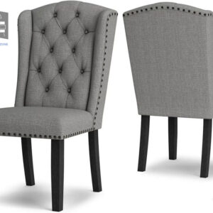 Jeanette Gray Dining Upholstered Side Chair Set of 2