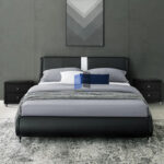 Black Zahra Upholstered Platform 3-Piece Bedroom Set