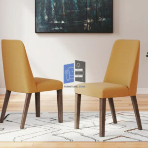 Lyncott Mustard And Brown Dining Chair Set Of 2
