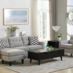 Light Grey - Metro Tufted Upholstered 5 Seat