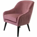 Peach Fabric Living Room Sofa Chair