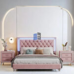 Pink Halleh 3-Piece Bedroom Sets