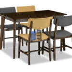 Steenie Regular Dining Table Walnut Set B (1+4)