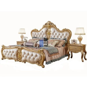 Traditional Royal Curvy Wooden Bedroom Set