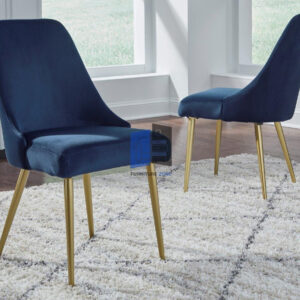 Wynora Blue And Gold Dining Chair Set Of 2